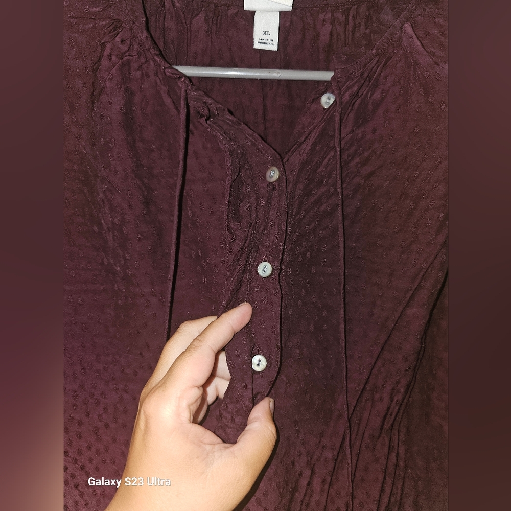 a new day Women's Burgundy Blouse